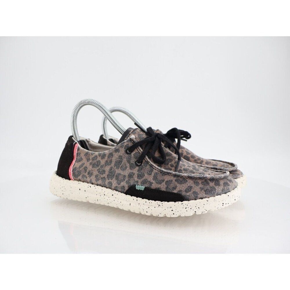 Hey Dude Wendy Size 7 Women’s Slip On Shoes Comfy Stretch Jungle Brown